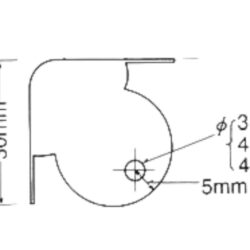 Flachecke 30mm verchromt – Bild 3