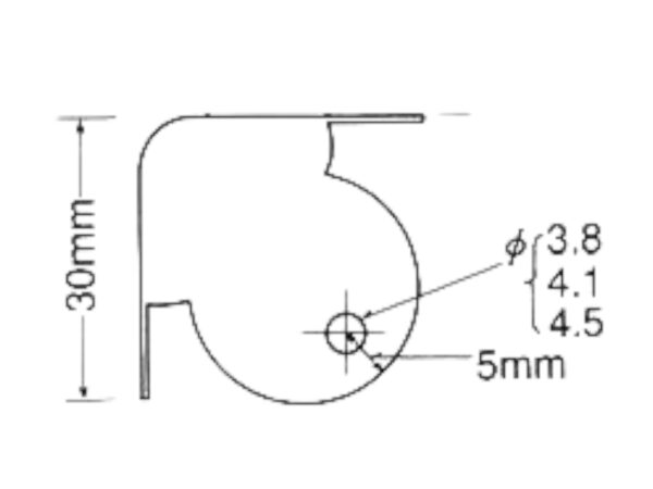 Flachecke 30mm verchromt – Bild 3